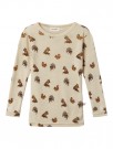 Nimo slim top wool/modal, sandshell/animals, Lil Atelier thumbnail