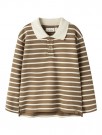 Limia loose polo top, kangaroo/turtledove, Lil Atelier thumbnail