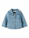 Deva loose denim jacket emb, medium blue, Lil Atelier thumbnail