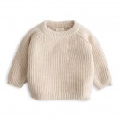 Chunky knit sweater, beige, Mushie thumbnail