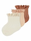 Edolie 3-pack socks baby, frappe, Lil Atelier thumbnail