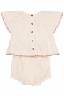 Seersucker baby set, dusty rose/cream, Copenhagen colors thumbnail