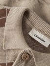 Ronan knit polo cardigan, white pepper, Lil Atelier thumbnail