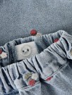Funda loose emb shorts, medium blue denim, Lil Atelier thumbnail