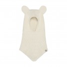 Balaclava ears wool knit, off white, Huttelihut thumbnail