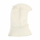 Balaclava ears wool knit, antique white, Huttelihut thumbnail