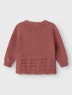 Lola knit cardigan baby, withered rose, Lil Atelier thumbnail
