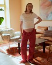 Vera pants, red/white, Fiona stories thumbnail