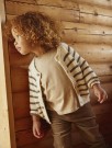 Emlen knit cardigan, stripe/birch, Lil Atelier thumbnail