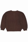Knitted classic rib cardigan, dark brown, Copenhagen colors thumbnail