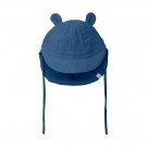 Summerhat ears muslin UPF50+, bering sea, Huttelihut thumbnail