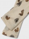 Nimo wool/modal slim leggings, sandshell/animals, Lil Atelier thumbnail
