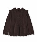 Alilly peplum pullover, coffee bean, Fliink thumbnail