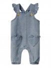 Lulia loose denim overall, medium blue, Lil Atelier thumbnail