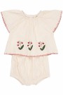 Seersucker baby set, dusty rose/cream, Copenhagen colors thumbnail