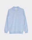 Wilma pique top, blue/white, Fiona stories thumbnail