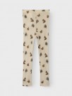 Nimo wool/modal slim leggings, sandshell/animals, Lil Atelier thumbnail