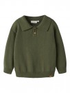 Olo knit polo, cypress, Lil Atelier thumbnail