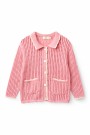 Crochet cardigan, pink/cream, Copenhagen colors thumbnail