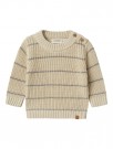 Emlen knit stripes baby, turtledove, Lil Atelier thumbnail
