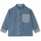 Don contrast shirt, medium denim blue, Fliink thumbnail