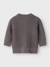 Tobie knit cardigan baby, pewter, Lil Atelier thumbnail