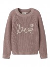 Emlen emb knit, misty rose, Lil Atelier thumbnail