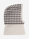 Balaclava wool knit windstop, brown melange, Huttelihut thumbnail