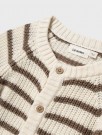 Emlen knit cardigan, stripe/birch, Lil Atelier thumbnail