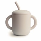 Silikon sippy cup med sugerør, shifting sand, Mushie thumbnail