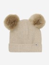 Hat knit alpaca pompoms, sand melange, Huttelihut thumbnail