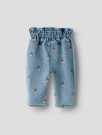 Deva loose emb jeans baby, medium blue, Lil Atelier - FORHÅNDSBESTILLING thumbnail