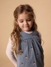 Deva denim emb dress, medium blue/cherry, Lil Atelier thumbnail