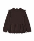 Alilly peplum pullover, coffee bean, Fliink thumbnail