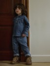 Obello loose shirt, dark denim blue, Lil Atelier thumbnail
