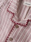 Sage loose night suit, turtledove/biking red, Lil Atelier thumbnail