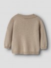 Ronan knit polo cardigan, white pepper, Lil Atelier thumbnail