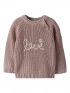 Emlen emb knit baby, misty rose, Lil Atelier  thumbnail