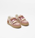 Veja small v-10 leather junior, babe platine thumbnail