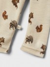 Nimo slim top wool/modal, sandshell/animals, Lil Atelier thumbnail