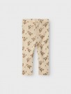 Nimo slim wool/modal leggings baby, sandshell/flower, Lil Atelier thumbnail