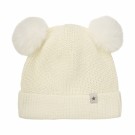 Hat knit pompoms, antique white, Huttelihut thumbnail