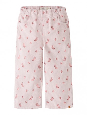 Nelly cord wide pant, hushed violet/flower, Lil Atelier