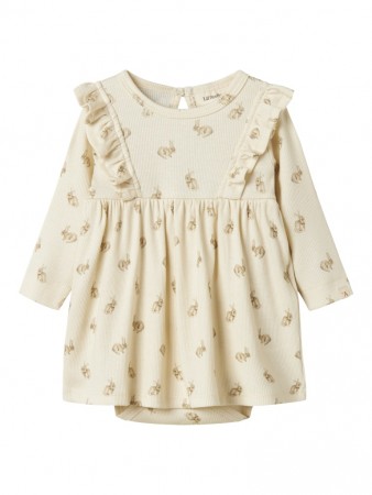 Lavo body dress, turtledove/rabbit, Lil Atelier