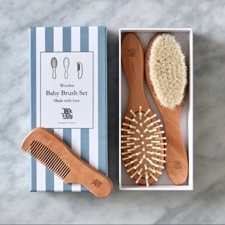 Wooden baby hairbrush set, Jack o Juno