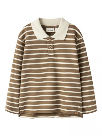 Limia loose polo top, kangaroo/turtledove, Lil Atelier