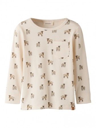 Gavo slim top, turtledove/sheep, Lil Atelier