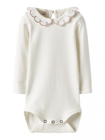Fundo slim body longsleeve, coconut milk/misty rose, Lil Atelier