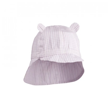Gorm sun hat, Y/D check light lavender/creme de la creme, Liewood
