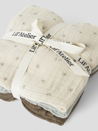 Fergie 3-pack nappies, pigeon, Lil Atelier